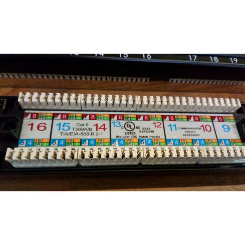 Excel Cat6 and Cat5e patch panel with all bolts for 19inch cabinet