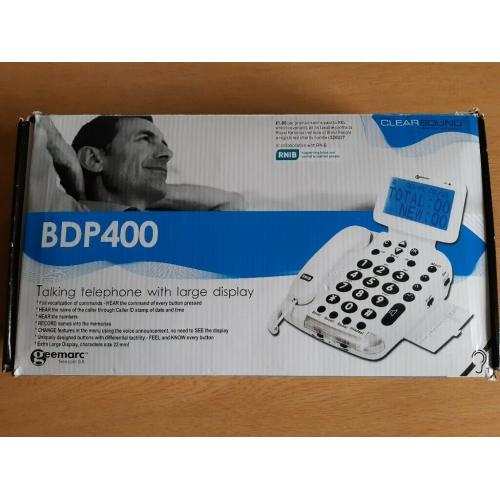 Talking telephone with large display