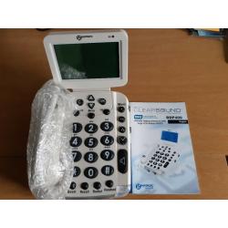 Talking telephone with large display