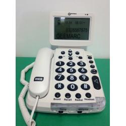 Talking telephone with large display