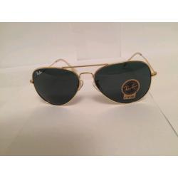 RayBan Aviator Sunglasses RB3025 (gold frame/dark grey lens)