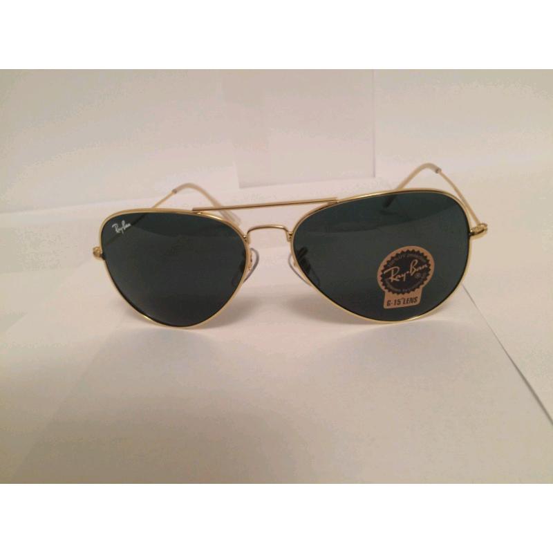RayBan Aviator Sunglasses RB3025 (gold frame/dark grey lens)