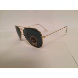 RayBan Aviator Sunglasses RB3025 (gold frame/dark grey lens)