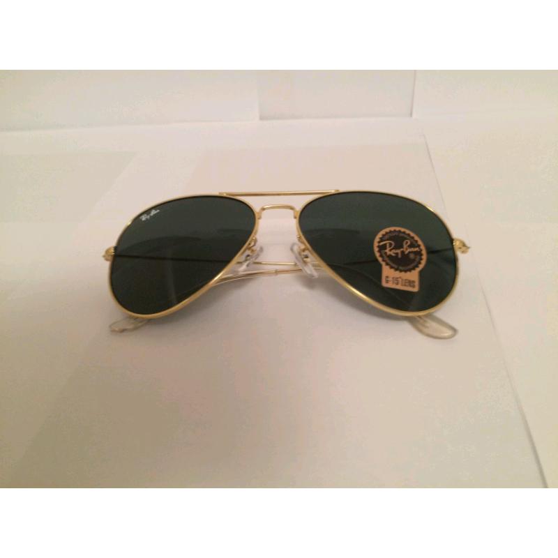 RayBan Aviator Sunglasses RB3025 (gold frame/dark grey lens)