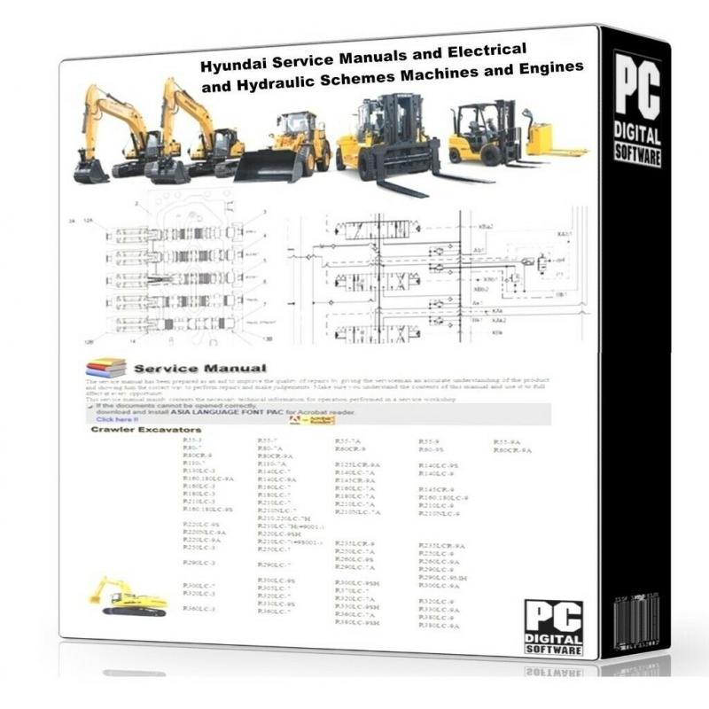 Hyundai Service Manuals and Electrical and Hydraulic Schemes Machines and Engines