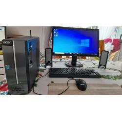 Acer desktop pc + monitor