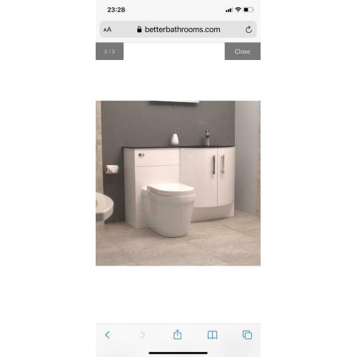 Brand new right hand combination unit with toilet