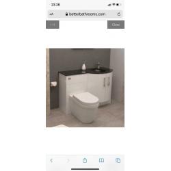 Brand new right hand combination unit with toilet