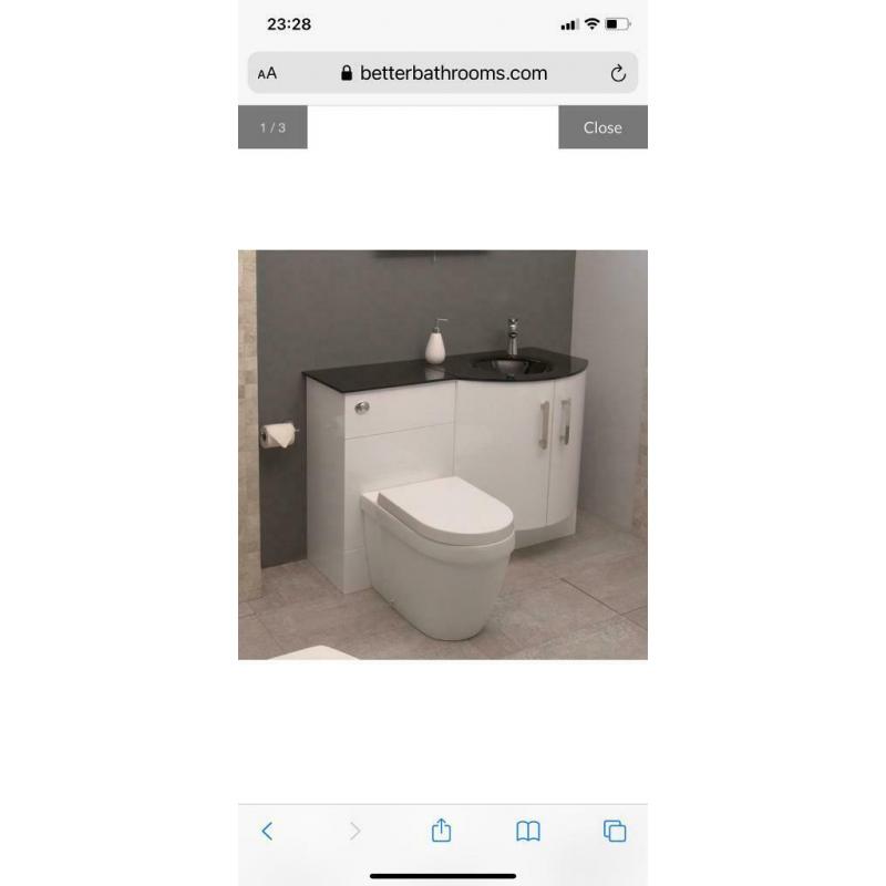 Brand new right hand combination unit with toilet