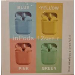 Bluetooth earpods, inpods 12 wireless earphones