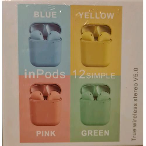 Bluetooth earpods, inpods 12 wireless earphones