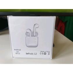 Bluetooth earpods, inpods 12 wireless earphones