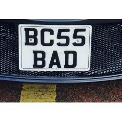BC55 BAD boss bad number plate