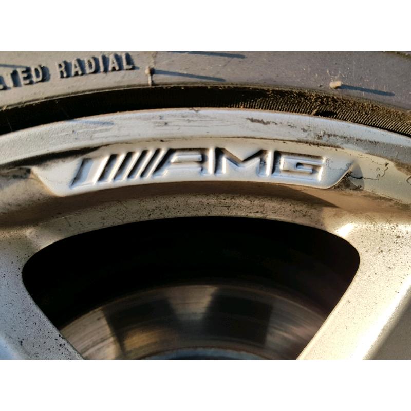 AMG staggered alloy wheels rim with tyre Mercedes c class 18 inch C320
