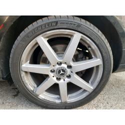 AMG staggered alloy wheels rim with tyre Mercedes c class 18 inch C320