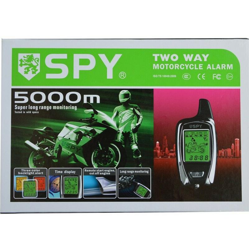 SPY 5000M 2 Way LCD Pager Motorcycle Alarm System