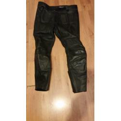 Branded company real leather motorcycle trousers waist size 40, leg length 27.
