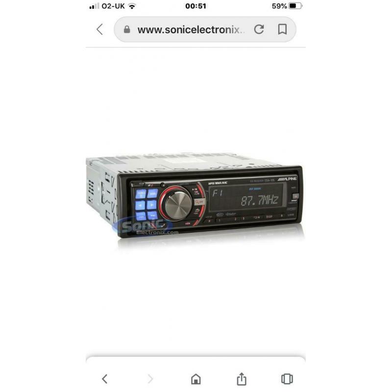 Retro alpine high end car stereo