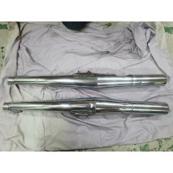 Suzuki GT 250 X7 standard exhaust (pair) Collection preferred, delivery available