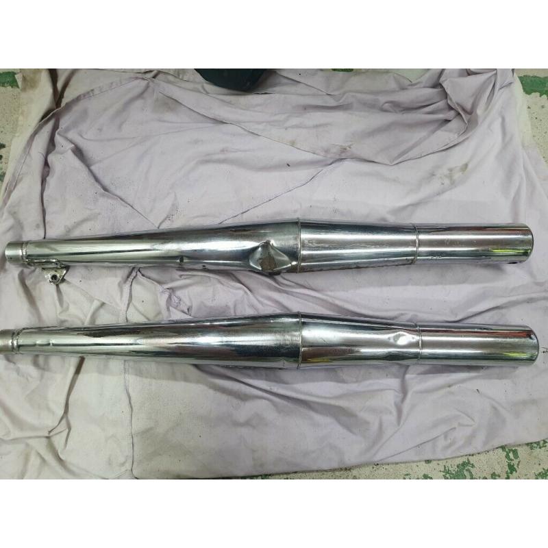 Suzuki GT 250 X7 standard exhaust (pair) Collection preferred, delivery available