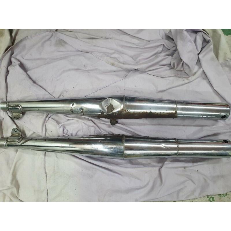 Suzuki GT 250 X7 standard exhaust (pair) Collection preferred, delivery available