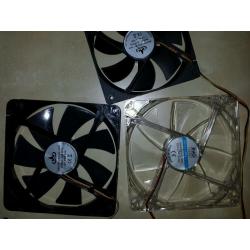 2 x 14 cm fans 3? each