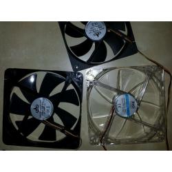 2 x 14 cm fans 3? each