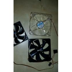 2 x 14 cm fans 3? each