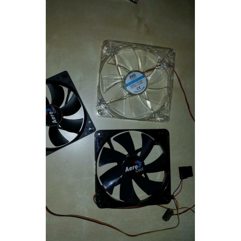 2 x 14 cm fans 3? each
