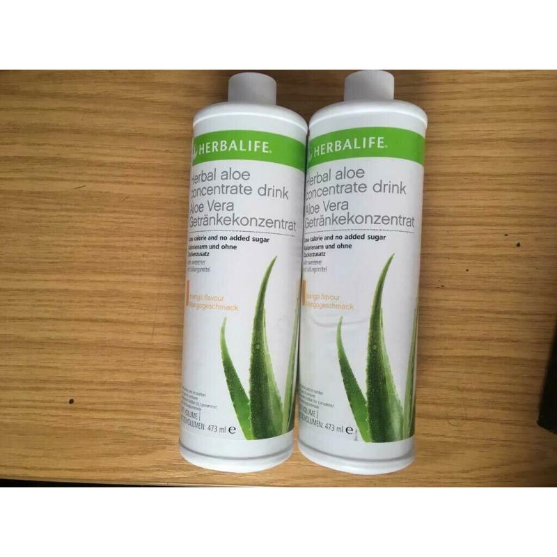 2 x Herbalife Aloe Vera concentrate drink - mango flavour 2 x 473ml