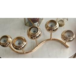 Gold metal candelabra