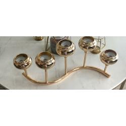 Gold metal candelabra
