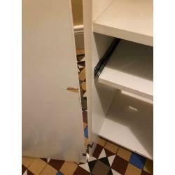 High gloss white home pc cabinet