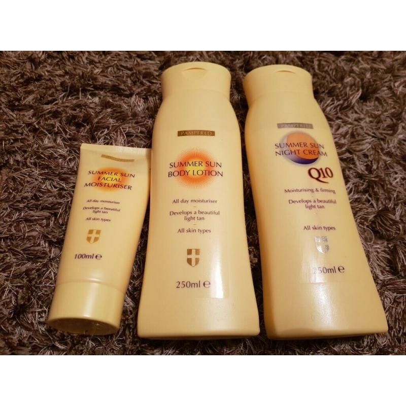 Pampered summer sun moisturizers job lot