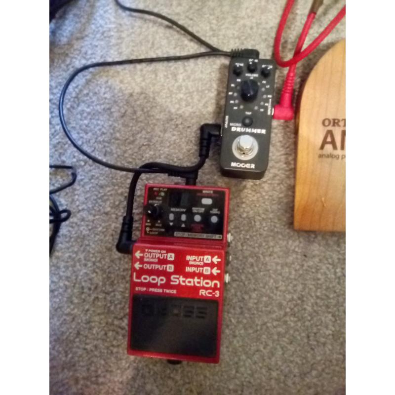 Boss loopstation rc3 fender 10g drumstation and more