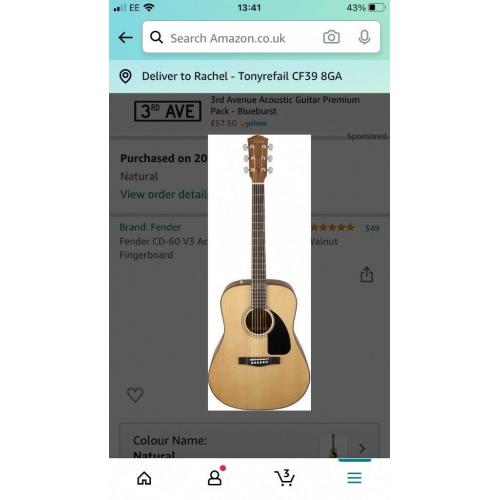 Brand new boxed Fender acoustic guitar