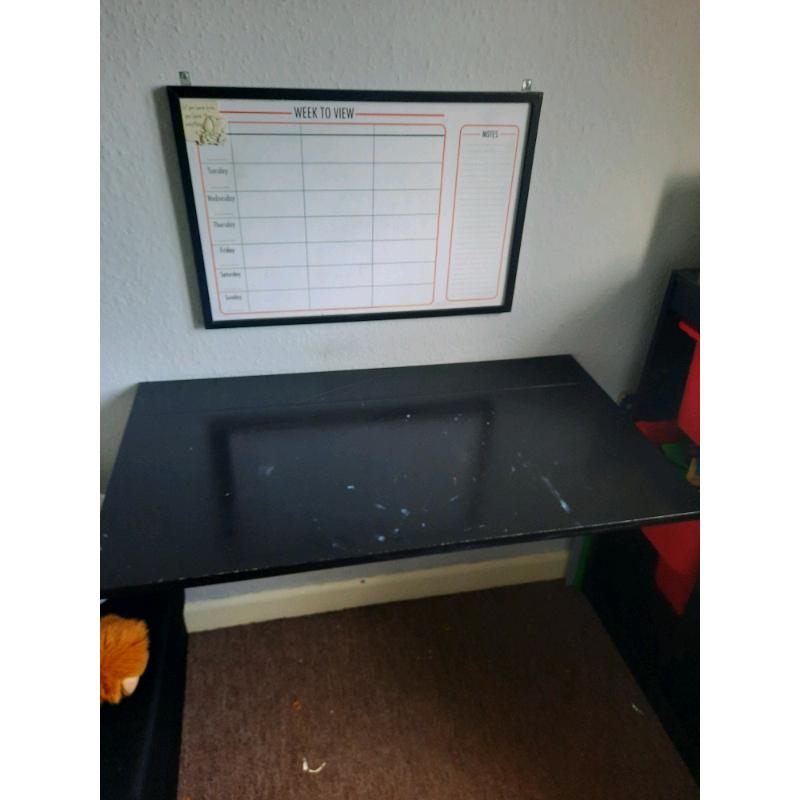 Black Wall desk