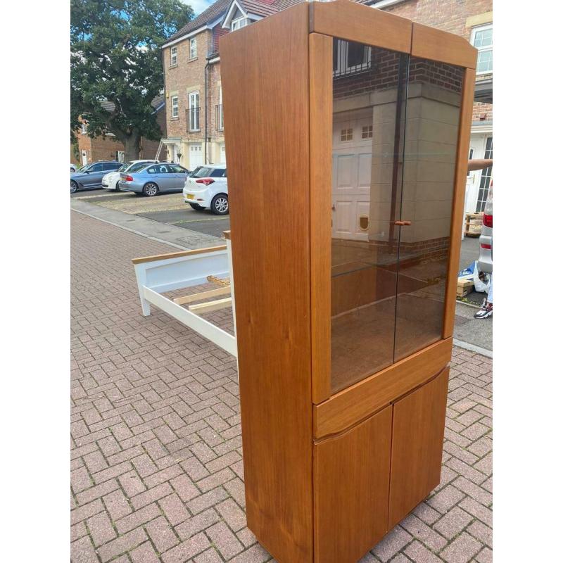 Skovby teak display cabinet