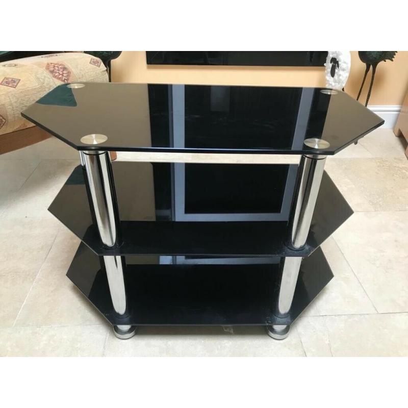 Glass tv stand