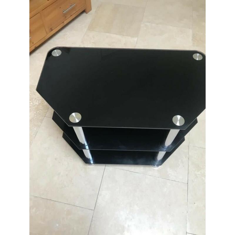 Glass tv stand