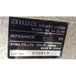 SET OF 4 VERY LARGE AIWA HI-FI SPEAKERS GREAT SOUND ALSO CAN BE BOUGHT AS A PAIR