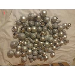 Christmas decorations baubles - all different colours and sizes
