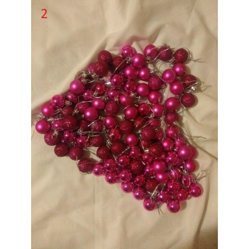 Christmas decorations baubles - all different colours and sizes