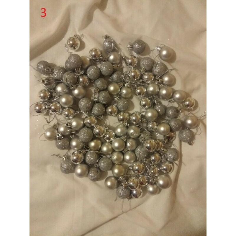 Christmas decorations baubles - all different colours and sizes