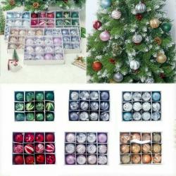 12X Christmas Tree Balls Baubles Glitter Hanging Xmas Party Ornament Home Decor