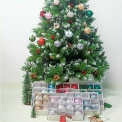 12X Christmas Tree Balls Baubles Glitter Hanging Xmas Party Ornament Home Decor