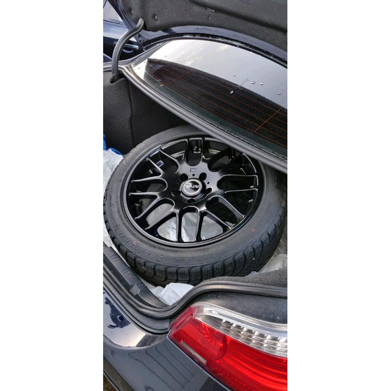 18" Black Riva Alloys + Winter Tyres