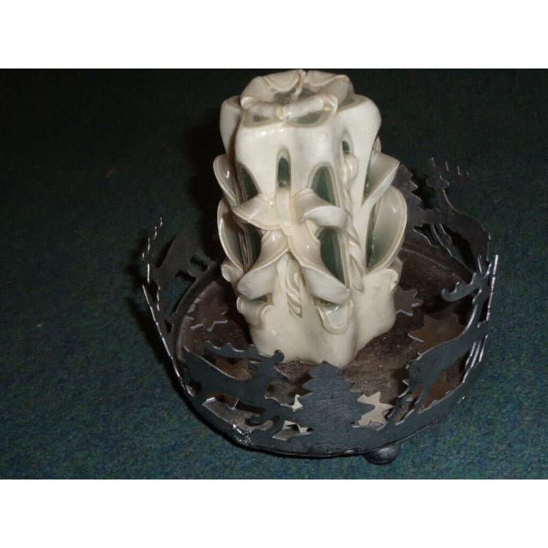 Christmas centre piece with handmade candle (still available)