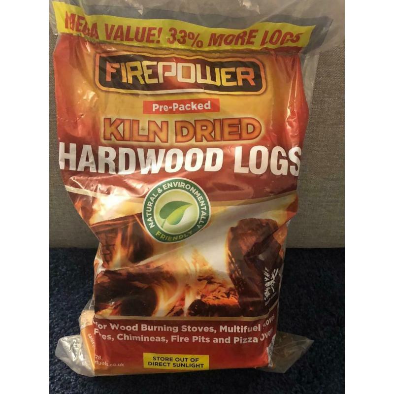 Kiln Dried Hardwood Logs 10kg Bag