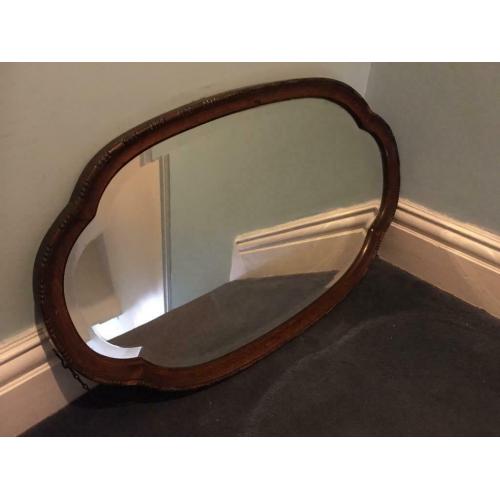 Vintage Wooden Framed Mirror